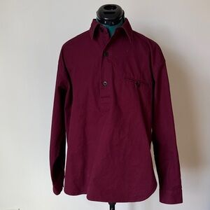 Gardenheir | Washed 100% Cotton Gardening Smock No. 2 in Beet Red | Size M